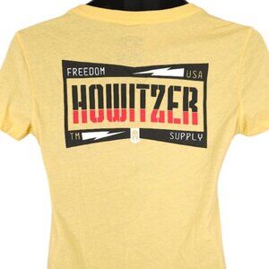 Howitzer T Shirt Womens Size Medium Yellow Freedom Supply Patriot